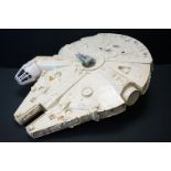Star Wars - Two original play worn Star Wars vehicles to include Millennium Falcon (missing