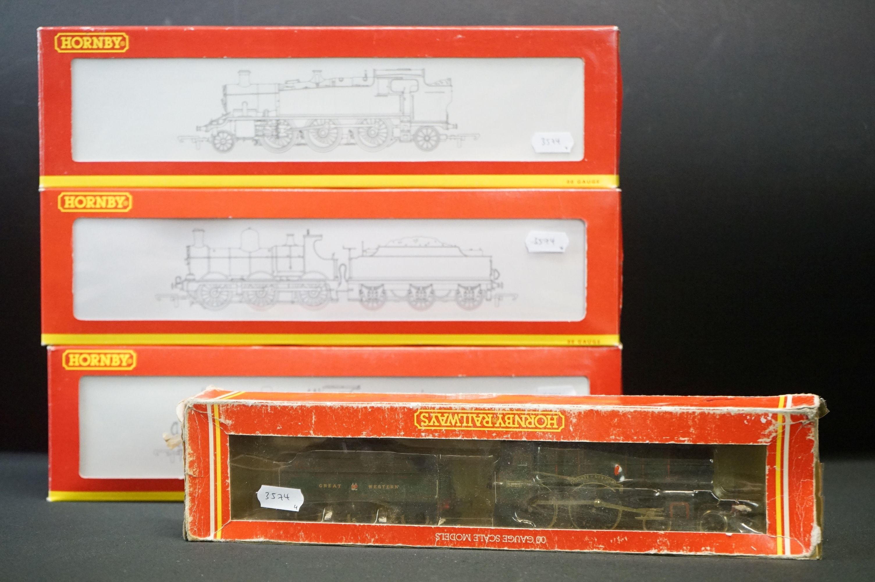 Four boxed Hornby OO gauge locomotives to include R2064A GWR 0-6-0 Dean Goods Locomotive 2322,