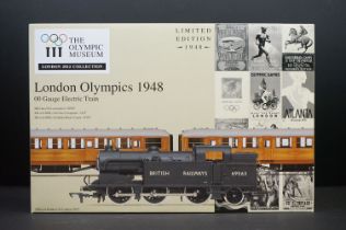 Boxed ltd edn Hornby OO gauge R2981 BR London Olympics 1948 train pack, complete and ex