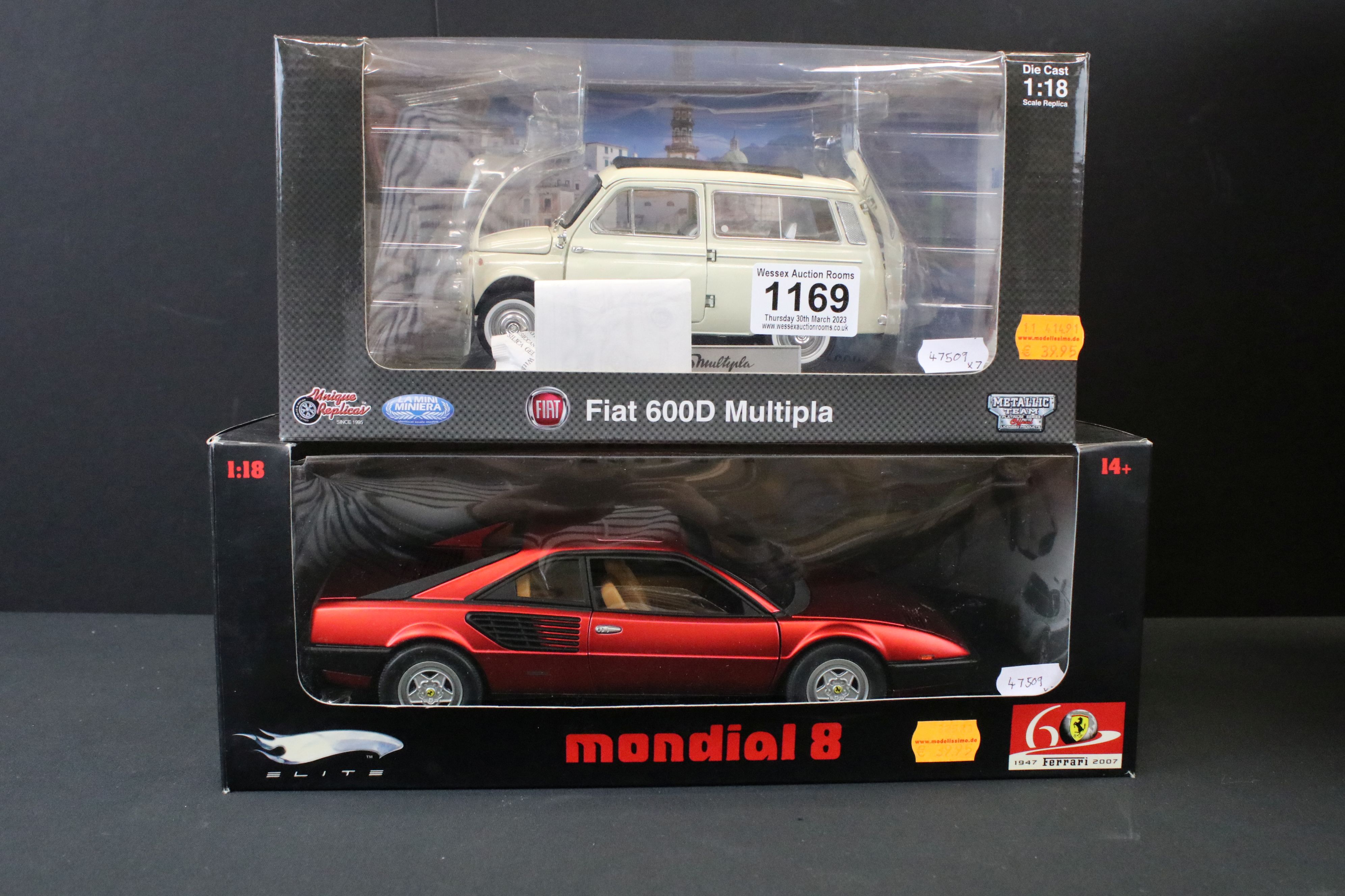 Six Boxed 1/18 scale diecast models to include Hot Wheels L2984 ltd edn Ferrari Mondial 8, 2 x - Image 2 of 22