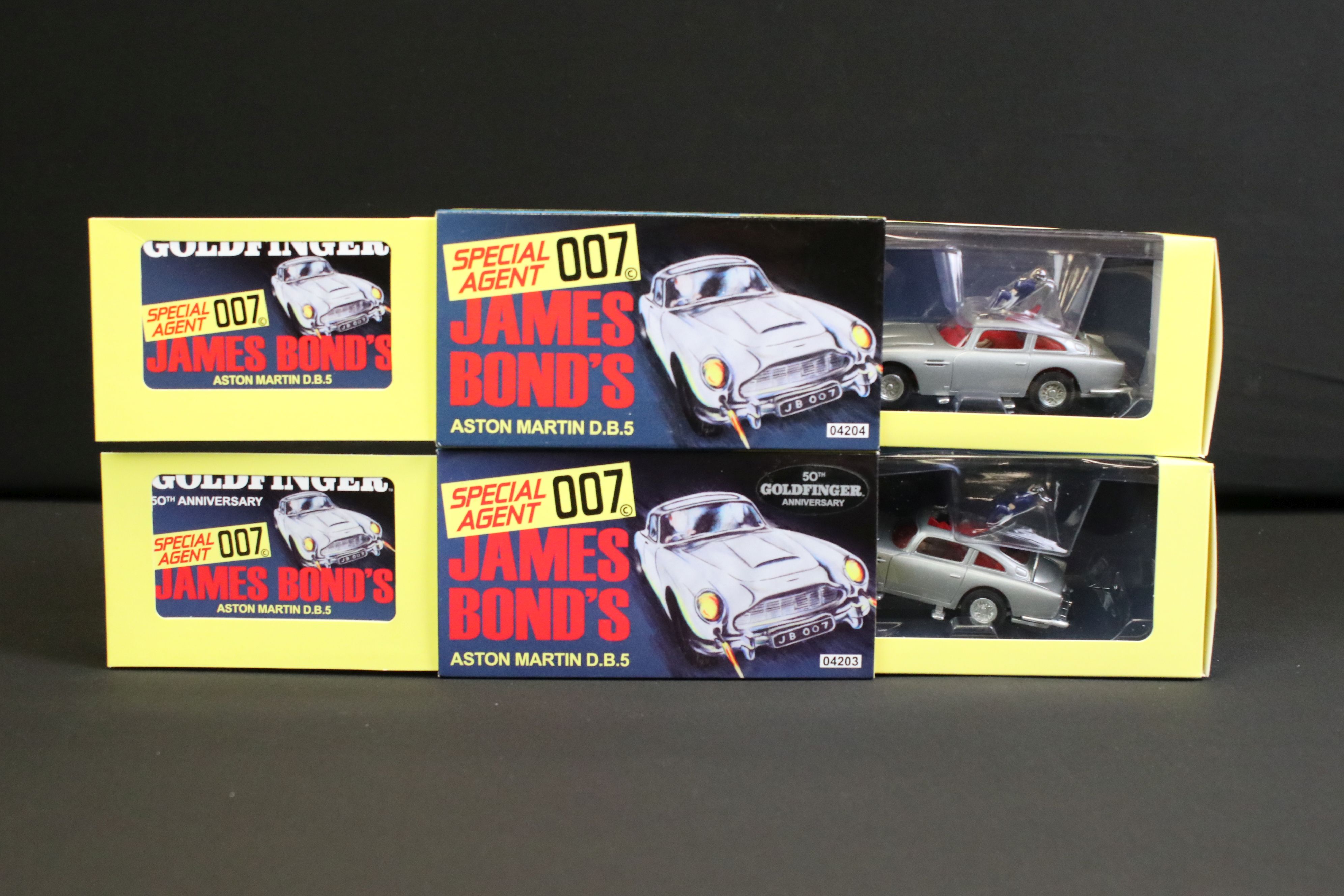Three boxed Hornby Corgi James Bond diecast models to include 2 x 04203 Aston Martin DB5 and a - Image 7 of 8