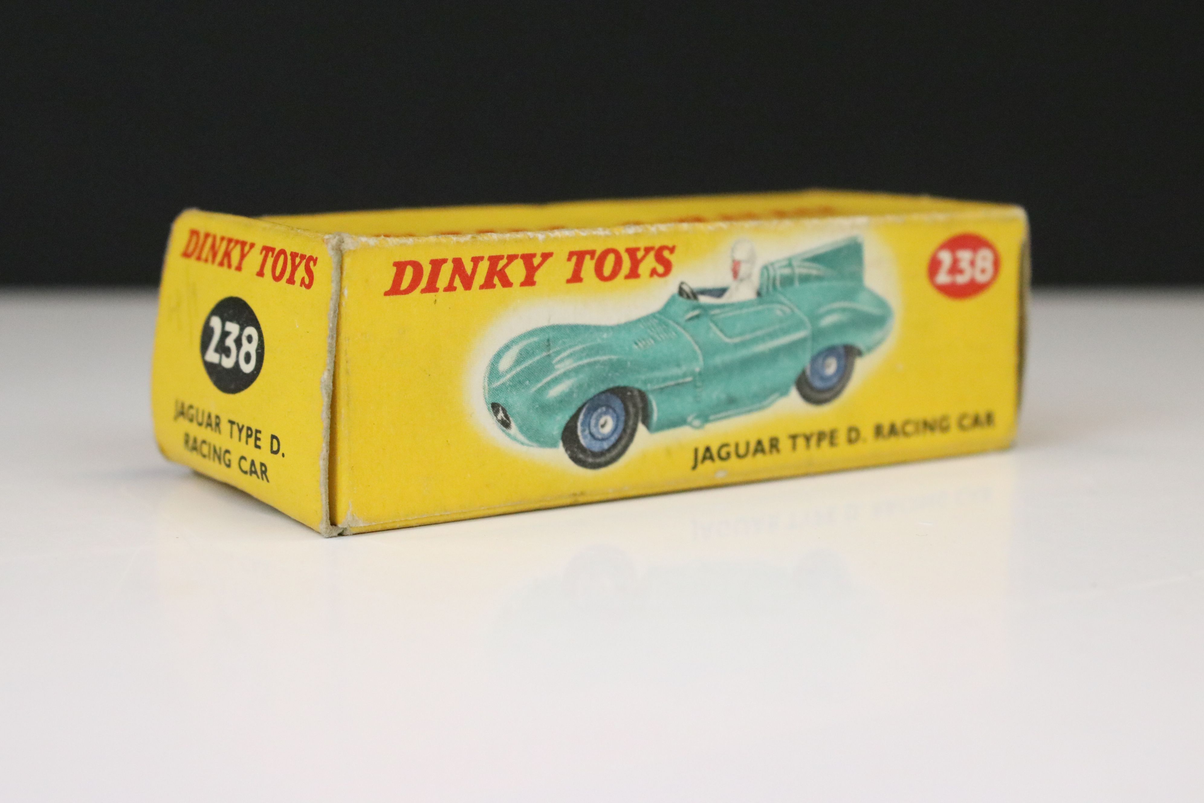 Four boxed Dinky diecast models to include 238 Jaguar Type D Racing Car in turquoise with driver (no - Image 12 of 26