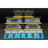 Group of N gauge model railway to include 2 x cased Graham Farish locomotives (371986A Class 64XX