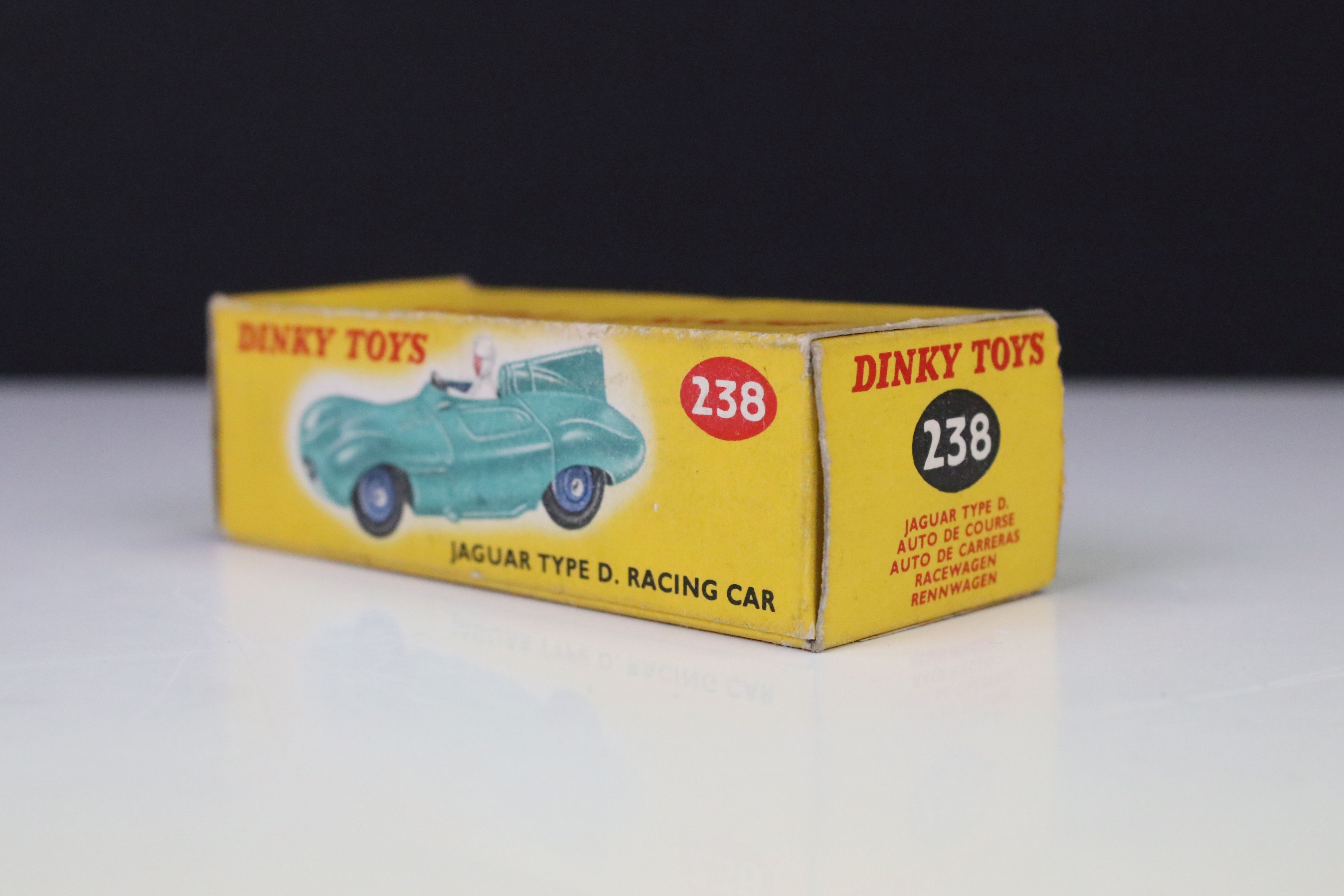 Four boxed Dinky diecast models to include 238 Jaguar Type D Racing Car in turquoise with driver (no - Image 13 of 26