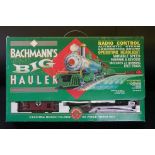Boxed Bachmann Big Hauler G scale 90-0100 Radio Control train set complete with locomotive and 3 x