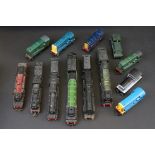 13 OO gauge locomotives to include Hornby, Lima & Airfix featuring Hornby Dublo 2-8-0LMS in black,