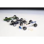 Three 1/43 SMTS white metal racing models to include RL9 Dan Gurney 1st Belgian GP 1967, RL10b Dan