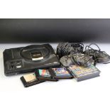 Retro Gaming - Sega Mega Drive console with 2 x controllers, boxed Mega Games I game and 3 x unboxed