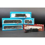 Five boxed Airfix OO gauge locomotives to include 54150-1 Prairie Tank Loco 2-6-2 GWR green