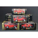 Ten Boxed Burago 1/18 scale diecast models to include 3015 Mercedes Benz 300SL (1954), 3008 Alfa