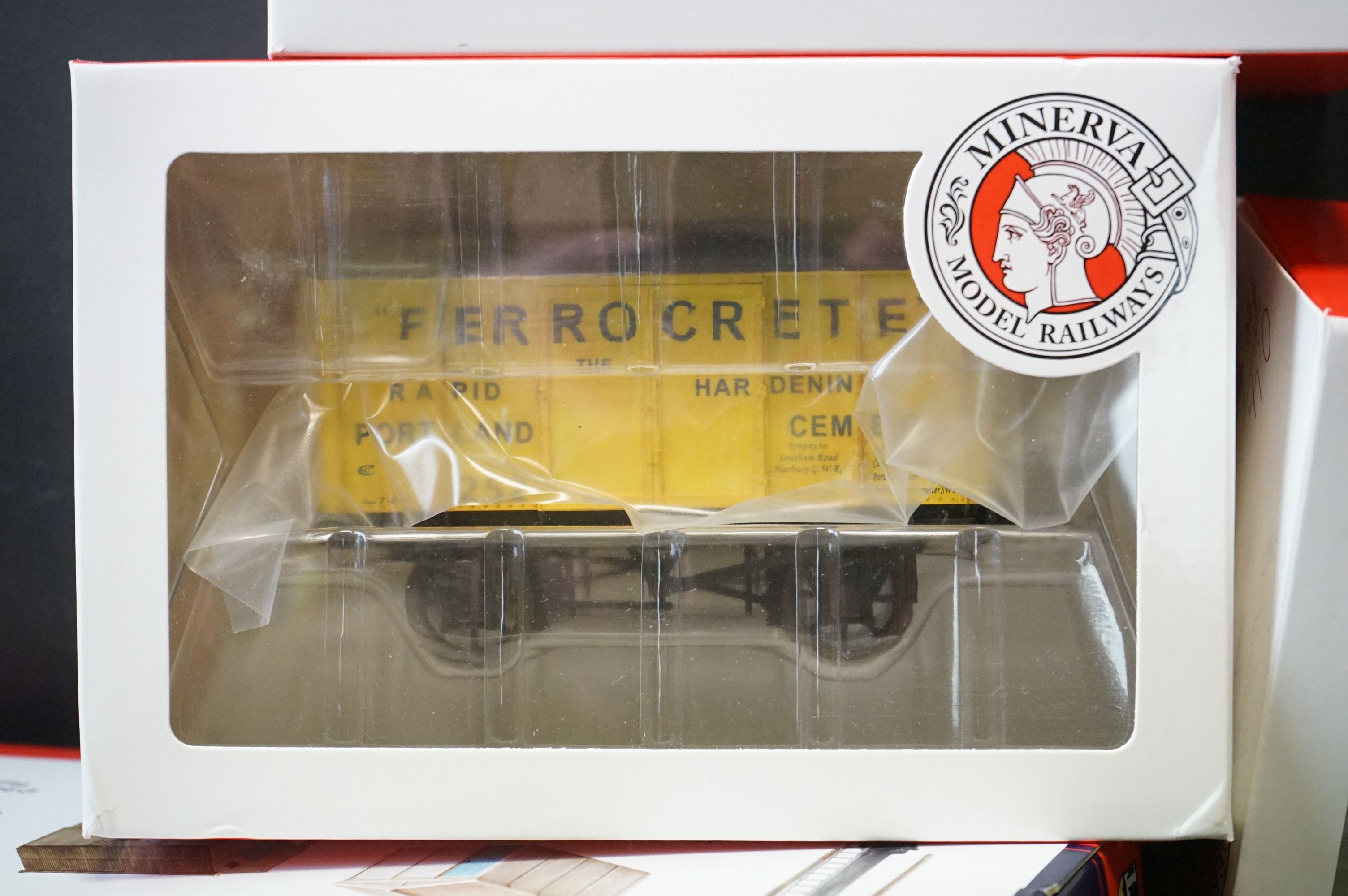 Three boxed Minerva Model Railways O gauge items of rolling stock, a boxed Bachmann OO gauge - Image 3 of 10