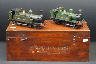 Two cast kit built O gauge locomotives to include 2-4-0 GWR 1454 and 0-6-0 GWR 3576, both well made,