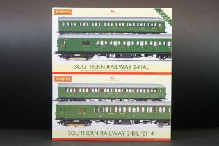 Two boxed Hornby OO gauge Southern Railway train packs to include R3161 2 BIL 2114 & R3260 A HAL,