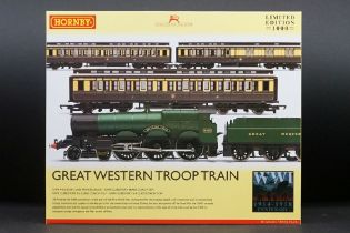 Boxed ltd edn R3219 Great Western Troop Train Pack, complete and ex