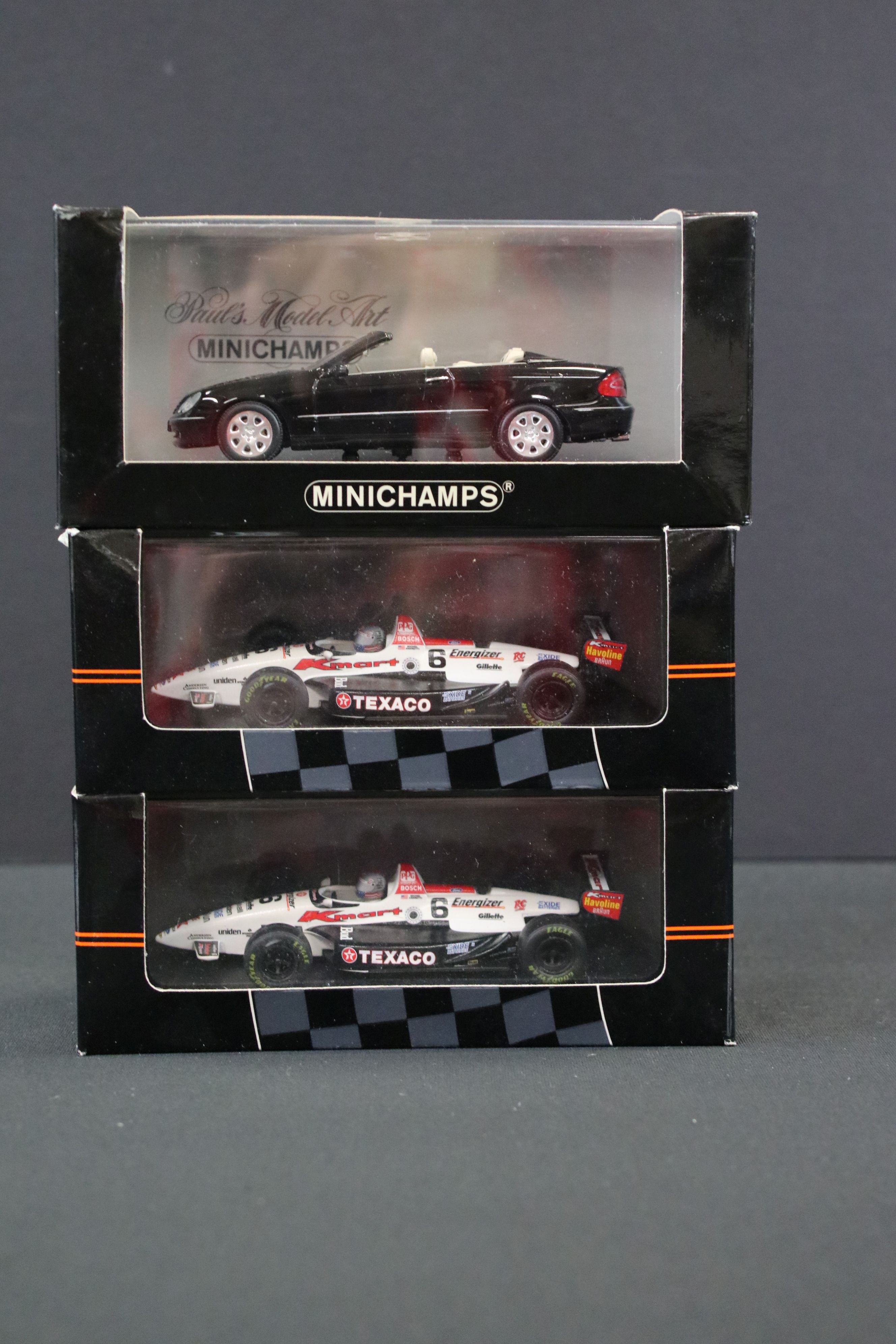 Eight cased Onyx Indy Car Collection diecast model racing cars together with a Paul's Model Art - Image 3 of 4