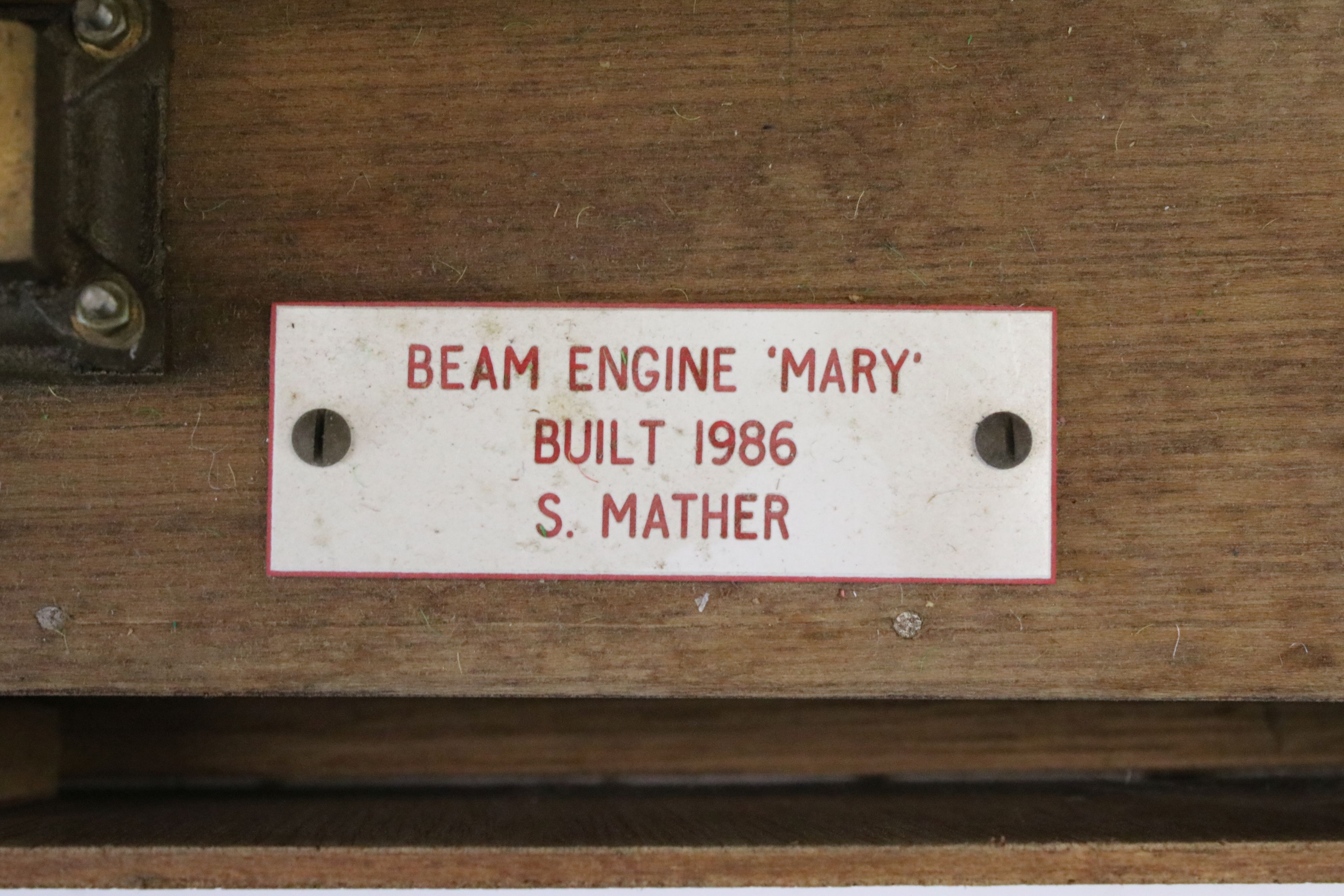 Live Steam - 'Mary' Four-Column Beam Engine, built in 1986 by S. Mather, with parallel motion and - Image 4 of 7