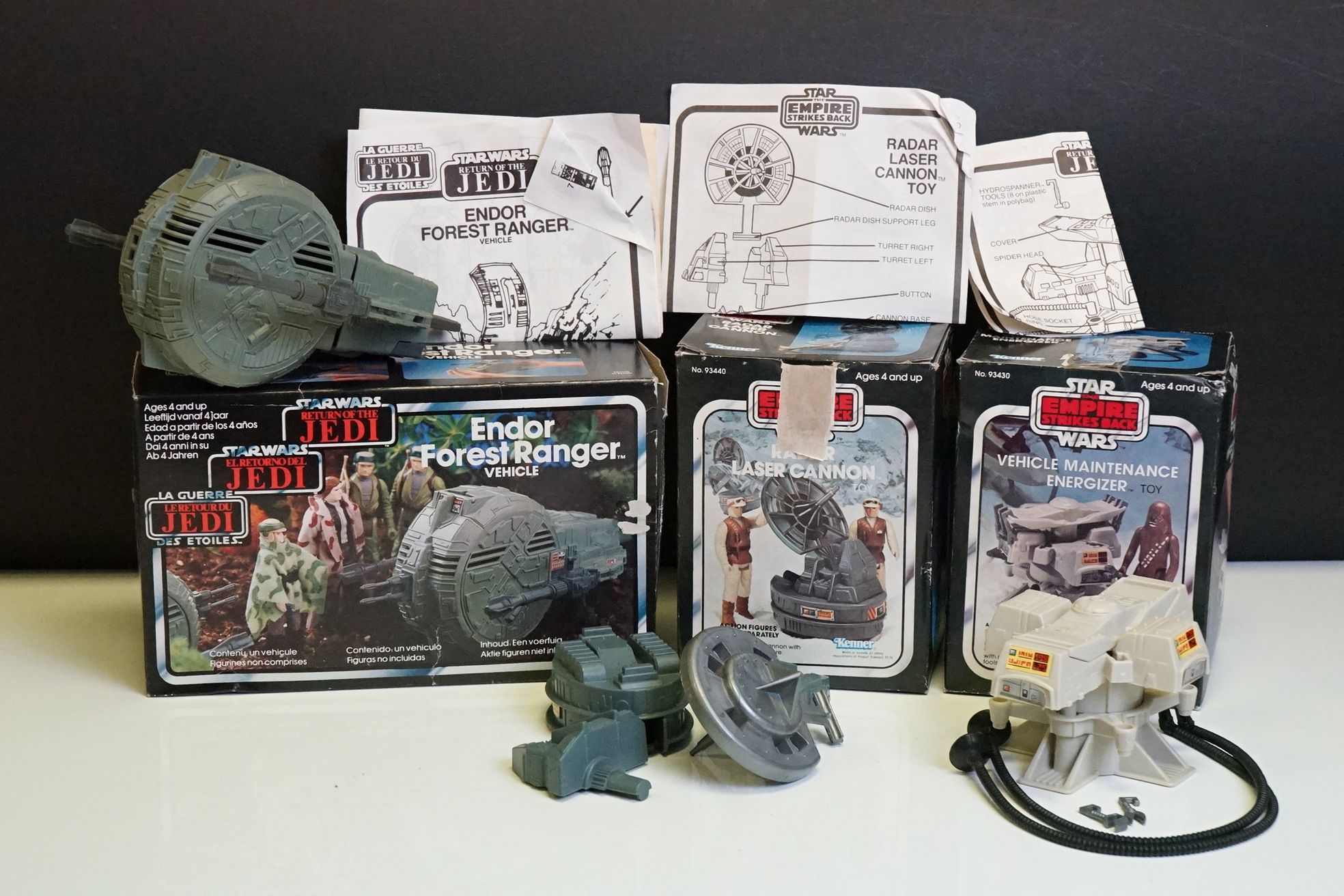 Star Wars - Two boxed mini rigs to include Vehicle Maintenance Energizer with instructions (