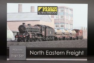 Boxed Graham Farish by Bachmann N gauge 370090 North Eastern Freight train set, complete