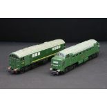 Two Hornby Dublo BR Diesel locomotives in green livery to include D5702 & 21380