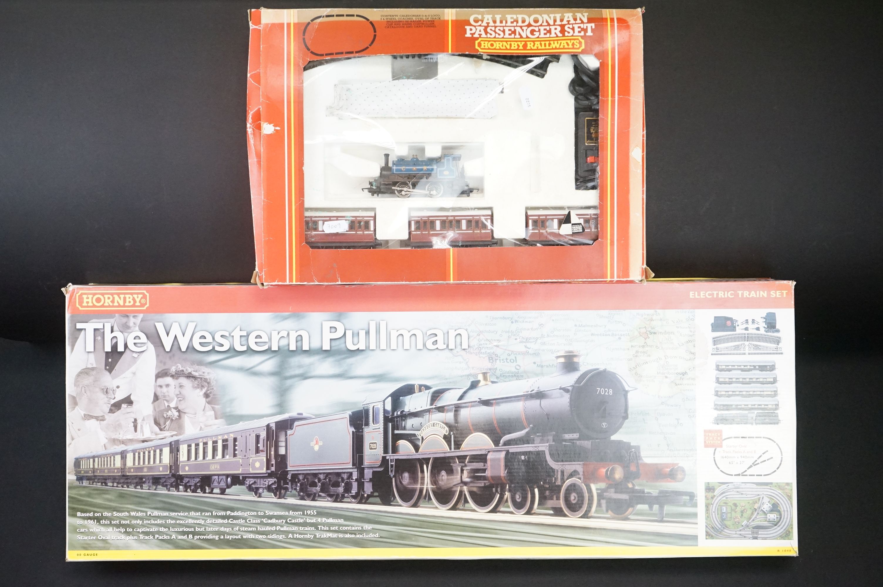 Boxed Hornby OO gauge R1048 The Western Pullman electric train set complete with Cadbury Castle