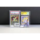 Pokemon - Two Graded Pokémon Cards to include PSA 2000 Japanese Neo 2 Tyranitar 248 graded VG-EX 4 &