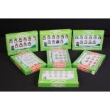 Subbuteo - Seven boxed LW teams to include 374 Leeds United, 654 Spuds, 663 Liverpool, 664 Liverpool