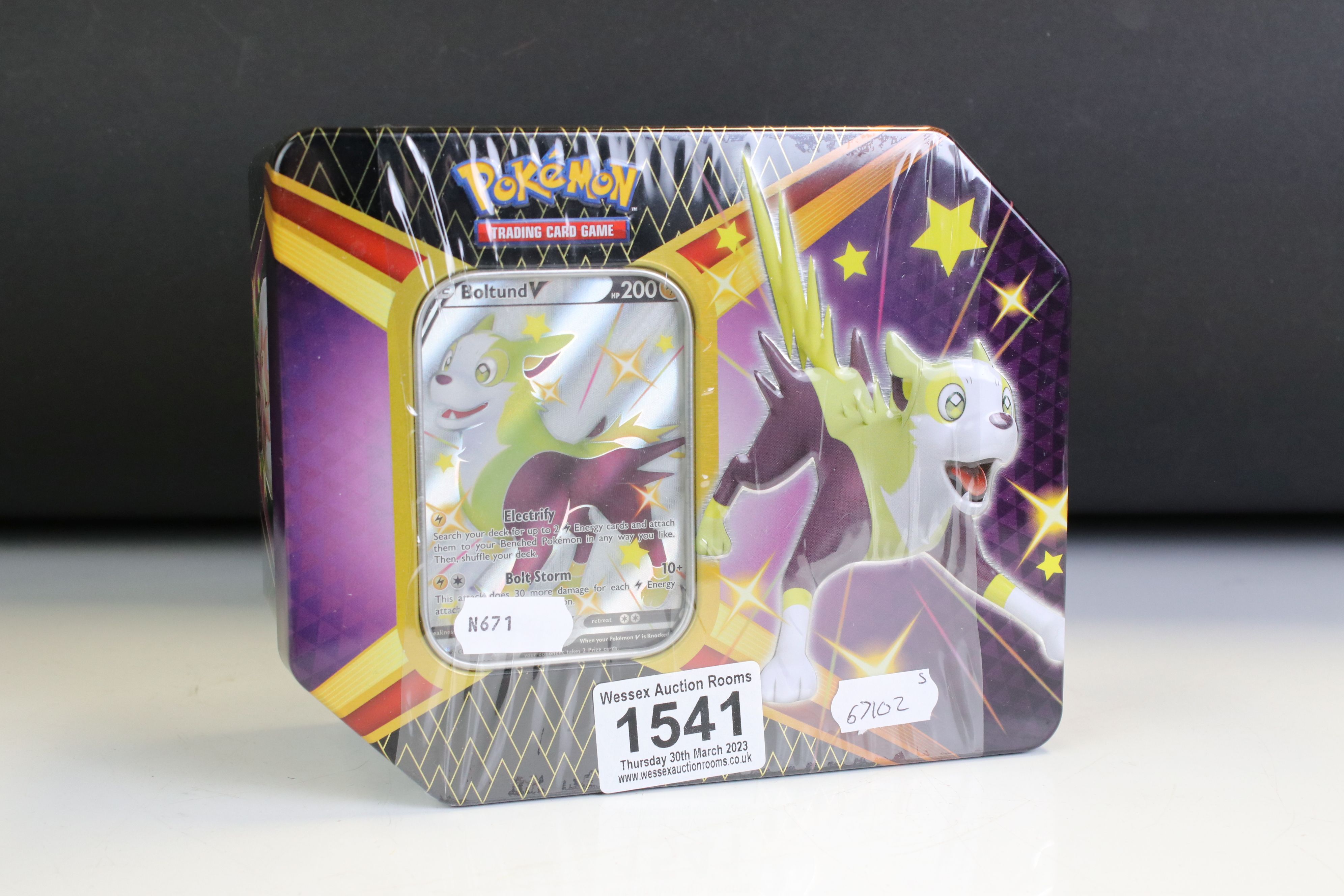 Pokemon - Collection of Sealed Pokémon cards & sets to include Shining Fates Boltund V Tin, boxed - Image 5 of 9