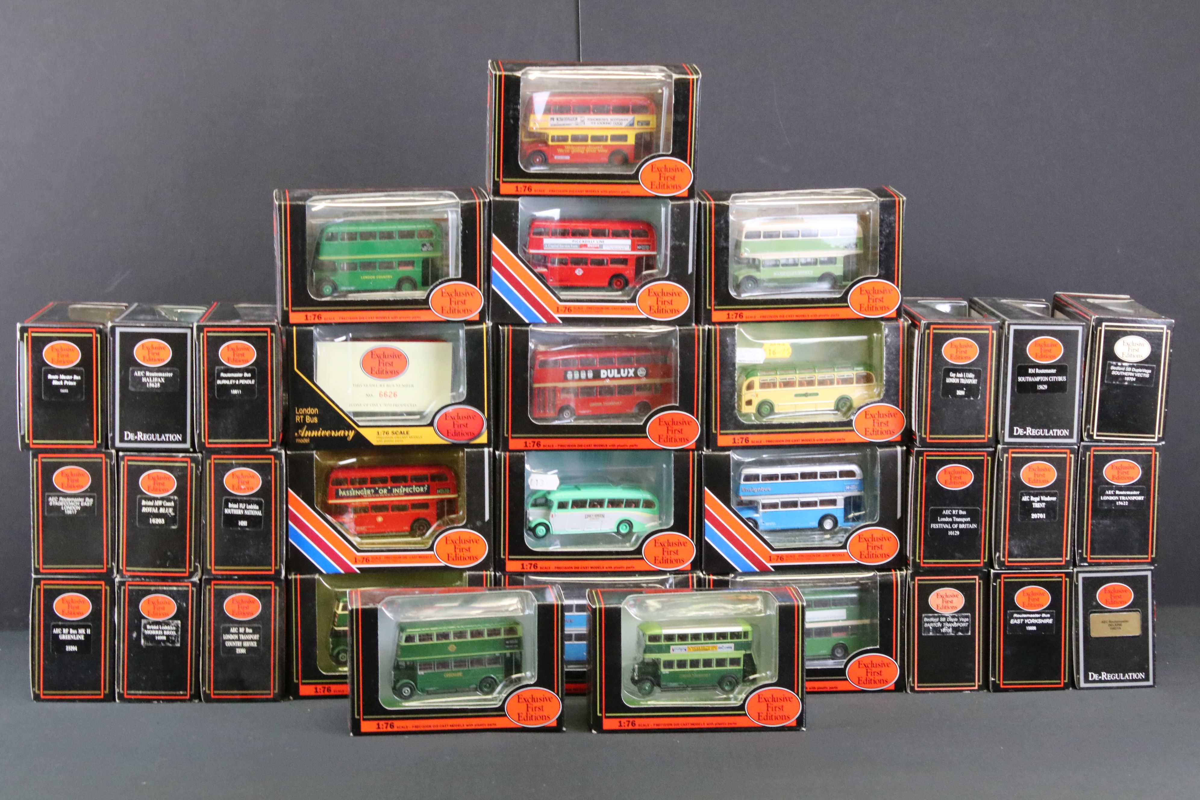 33 Boxed EFE Exclusive First Editions diecast model buses including De-Regulation examples, ex