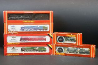 Six boxed Hornby OO gauge locomotives to include R352 BR Class 52 Western Diesel, R059 GWR Class