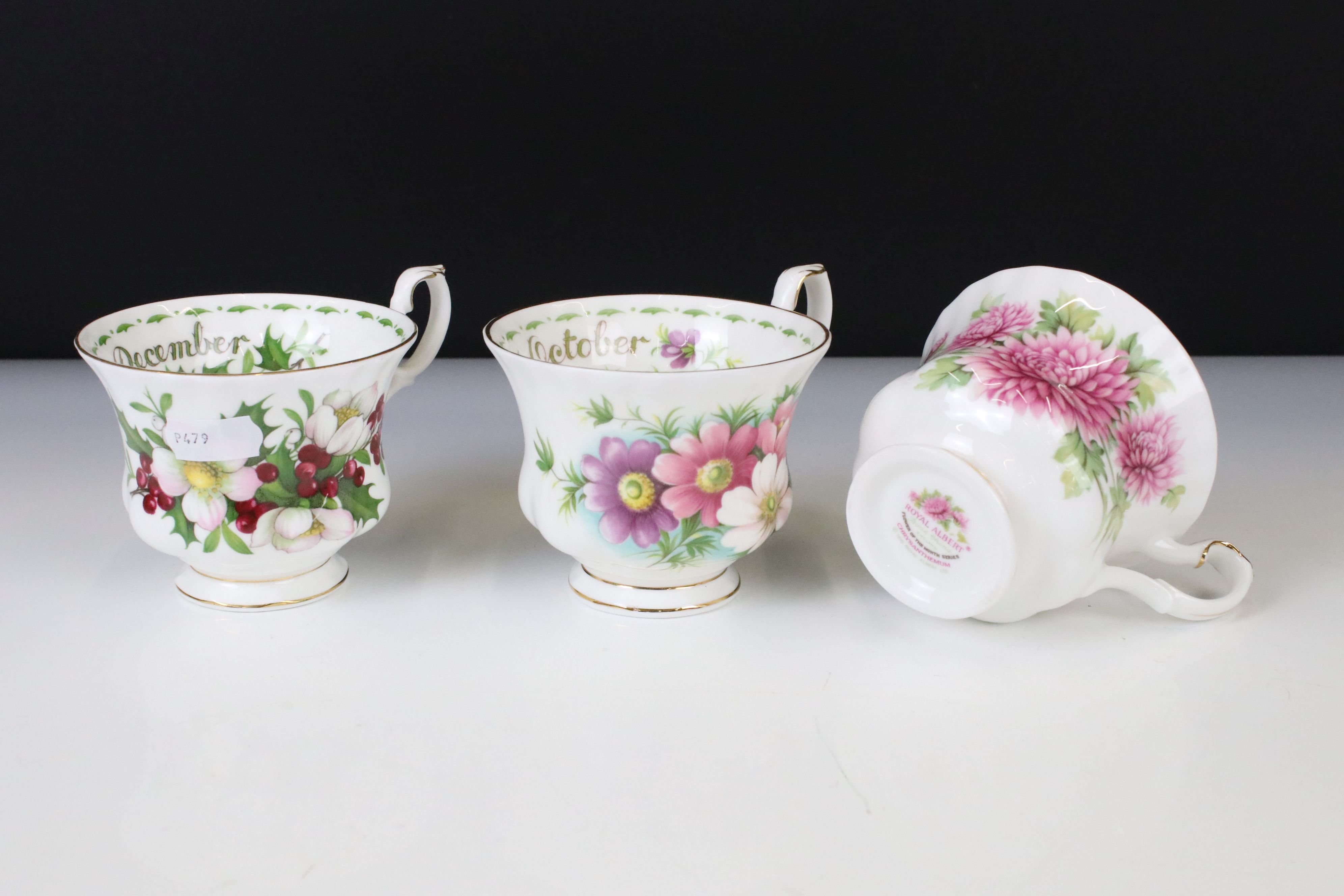 Royal Albert ' Flower of The Month Series ' tea ware, to include 9 x boxed teacups & saucers ( - Image 8 of 11