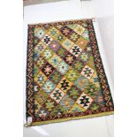 Hand Knotted Woolen Chobi Kilim Rug, 156cm x 105cm