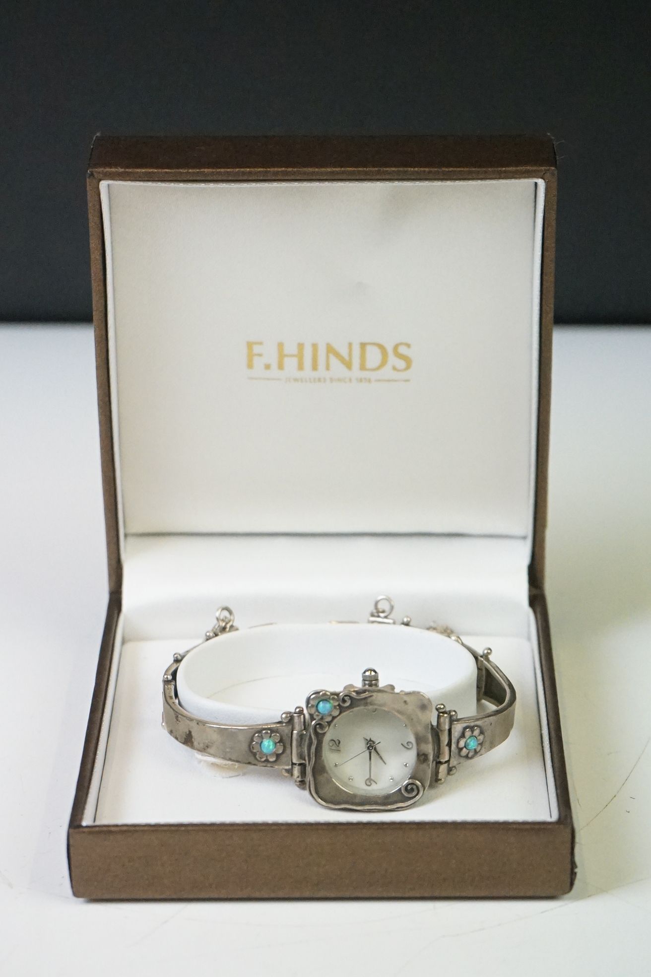 Art Deco Ladies Silver and Opal Watch