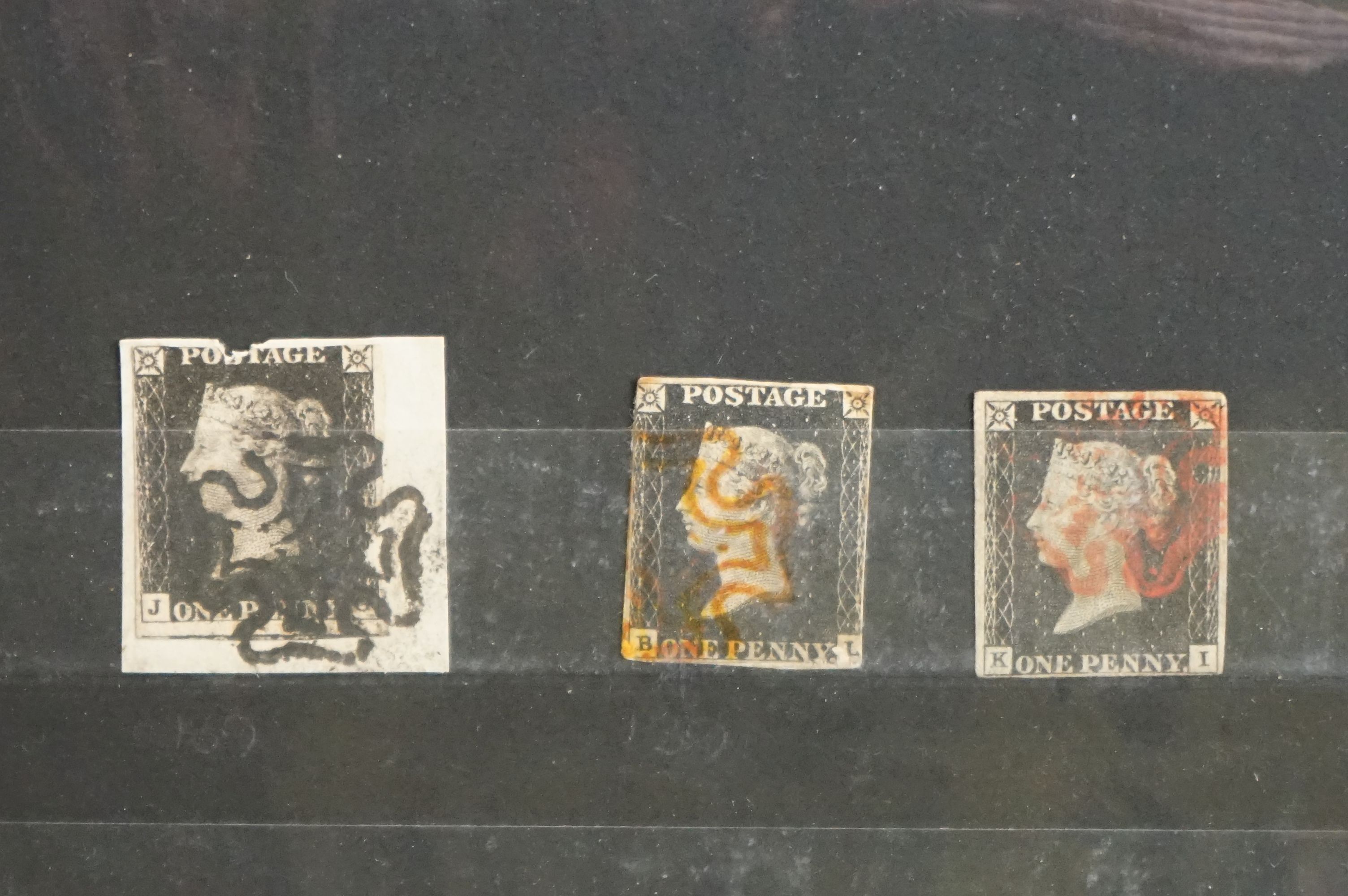 A collection of Queen Victoria Stamps to include three Penny Blacks, sixteen two penny blues and a - Image 2 of 17