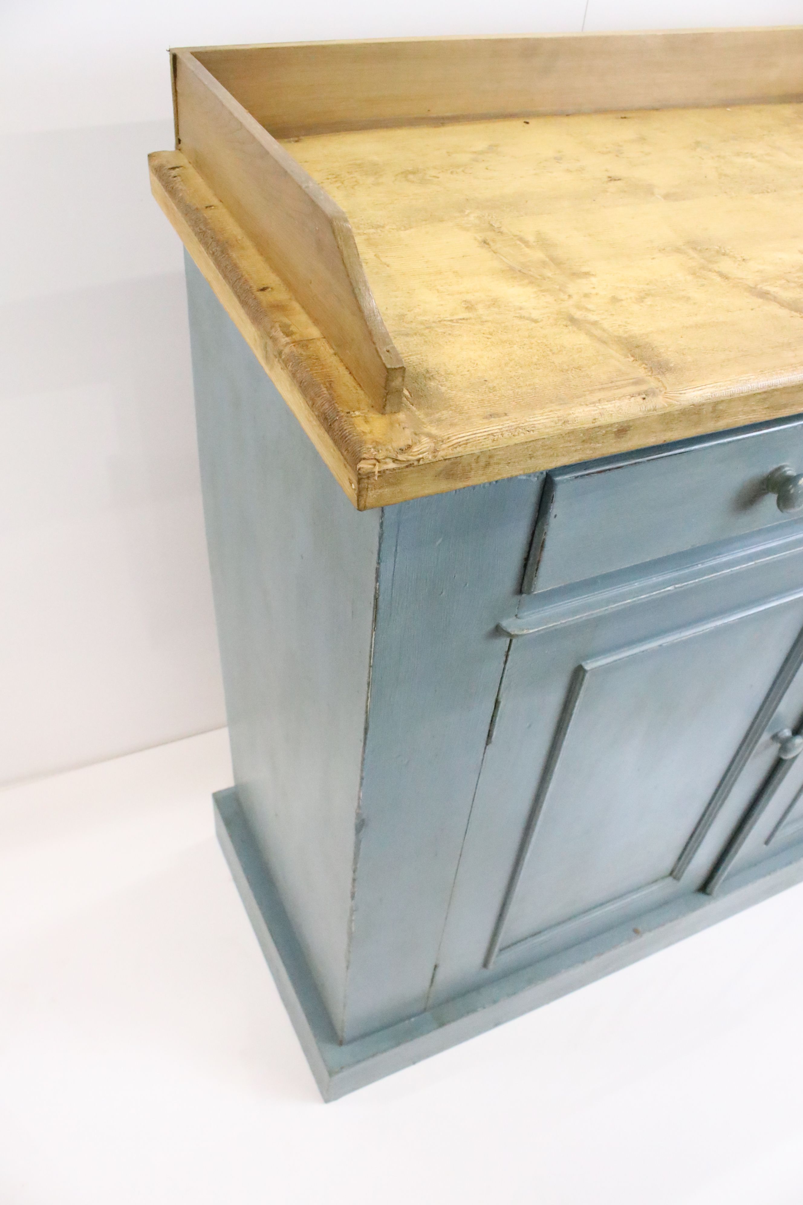 19th century Kitchen Dresser Base with two drawers over two doors, 107cm wide x 42cm deep x 102cm - Image 3 of 6