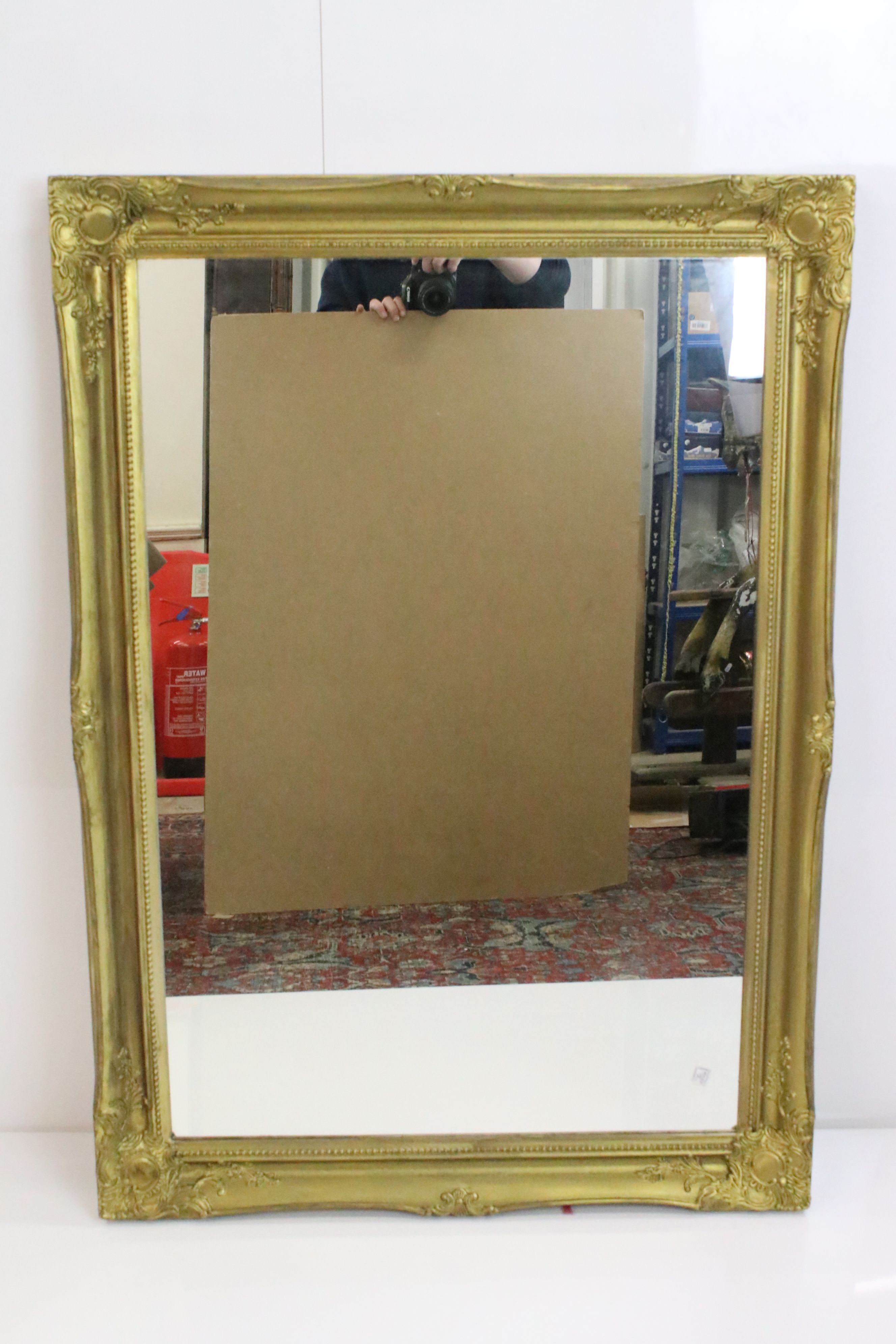 Large Gilt Framed Wall Mirror, 75cm x 106cm