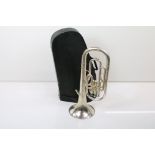 Silver Plated ' Alliance ' Euphonium Horn by Lafleur & Sons Ltd and imported by Boosey & Hawkes,