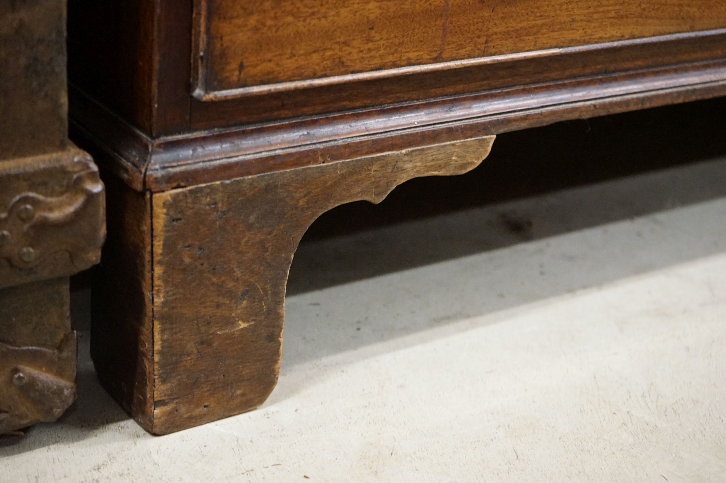 George III Mahogany Linen Press, the upper section later converted to half hanging space and half - Image 27 of 28