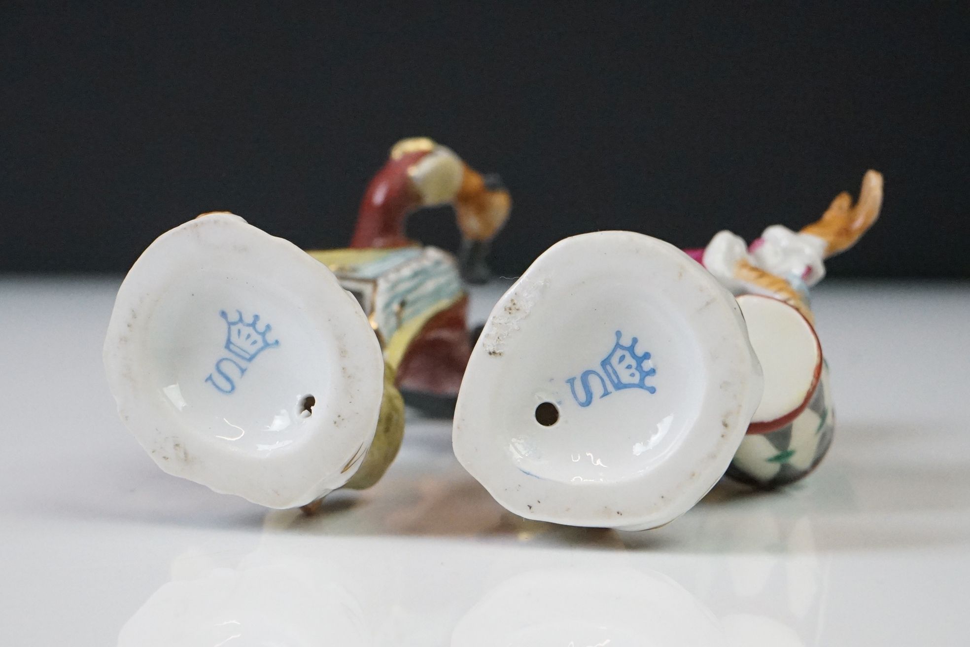 20th Century Sitzendorf Seven Piece Porcelain Monkey band, consisting of a conductor and six - Image 19 of 23