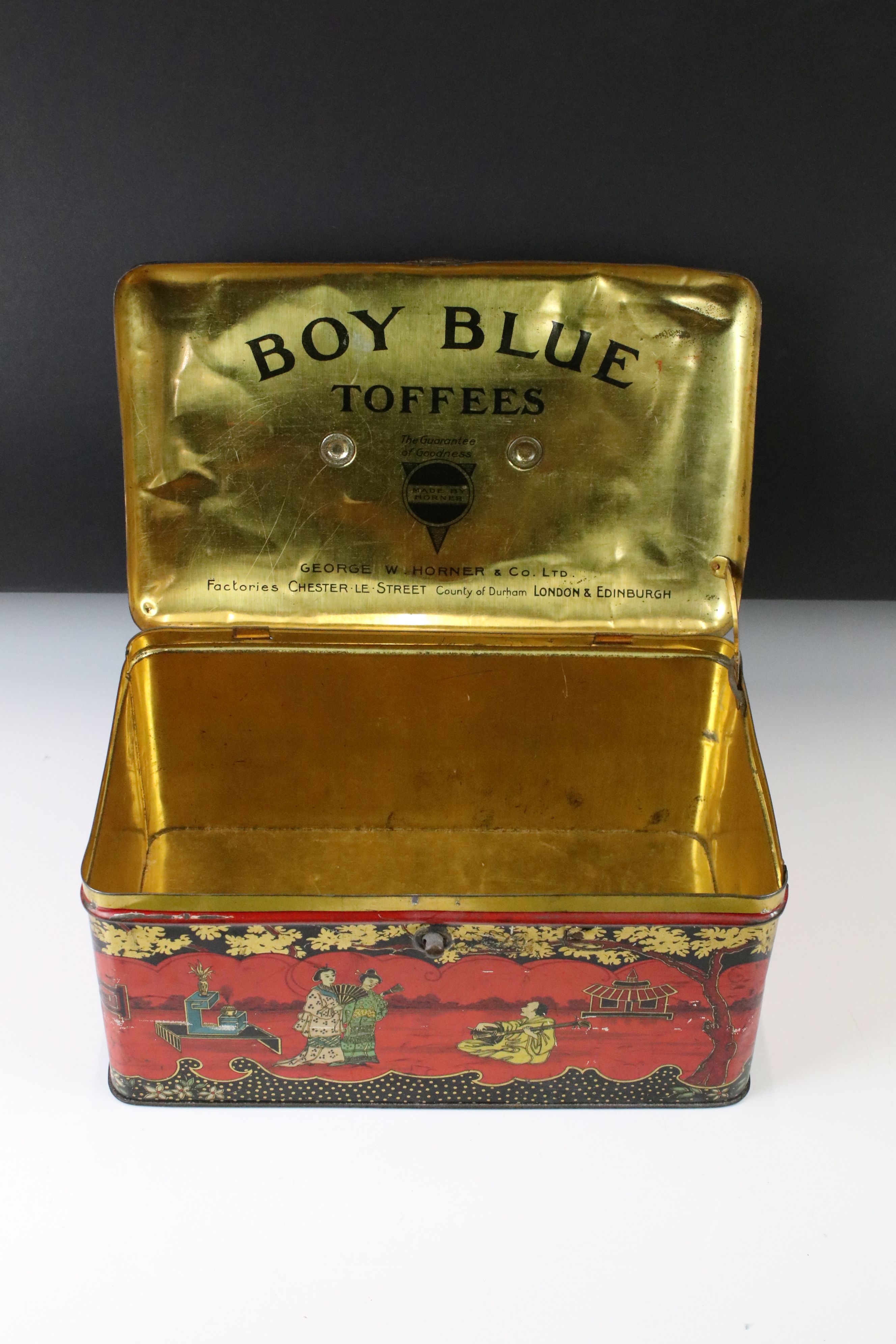 Two Chinese-style Biscuit Tins to include a bombe-shaped example - 31.5cm wide (containing a - Image 10 of 23