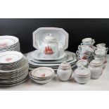 Wedgwood ' Flying Cloud ' pattern tea & dinner service, 78 pieces, to include 5 octagonal serving