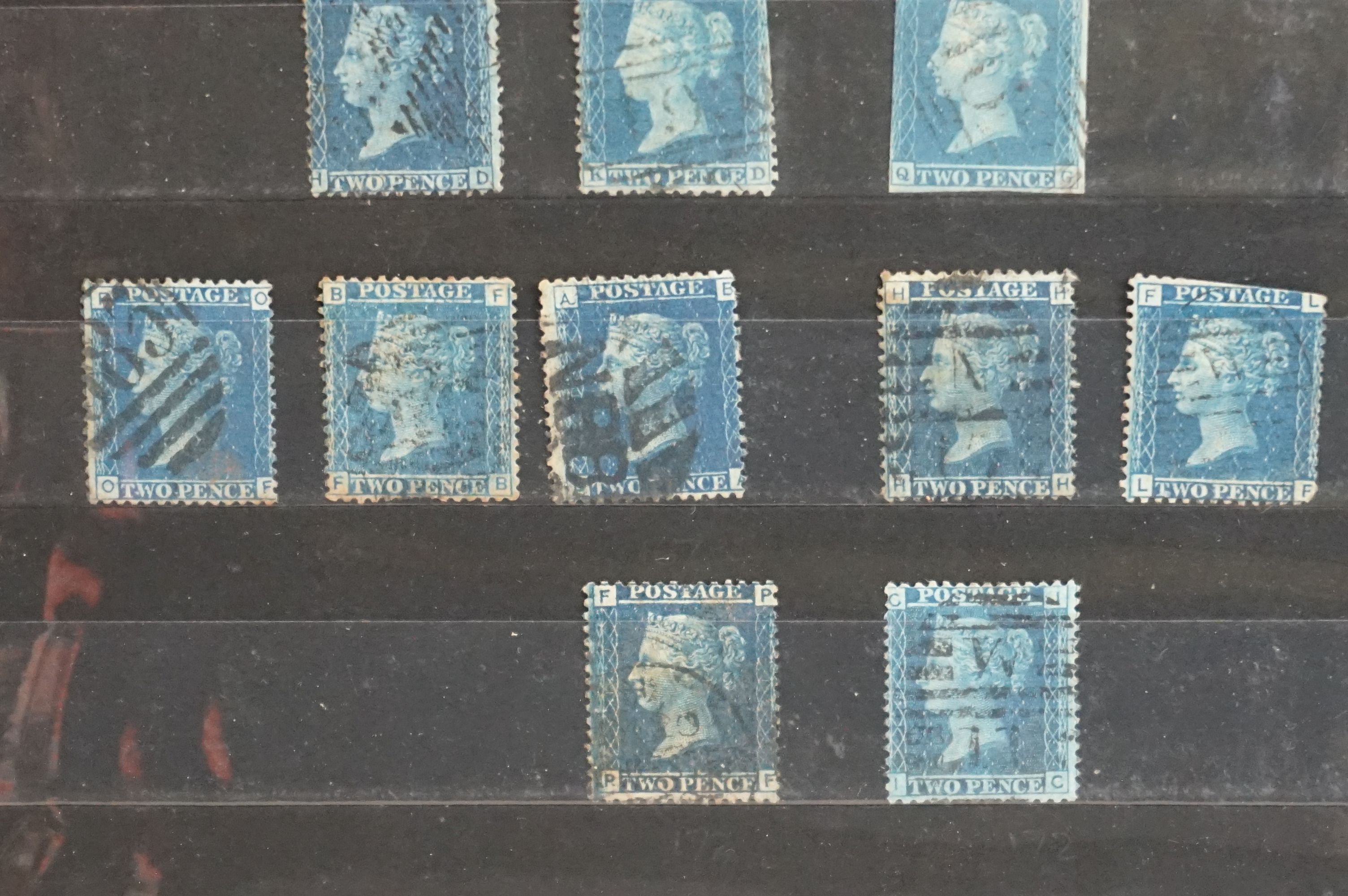 A collection of Queen Victoria Stamps to include three Penny Blacks, sixteen two penny blues and a - Image 6 of 17