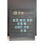 A collection of Queen Victoria Stamps to include three Penny Blacks, sixteen two penny blues and a