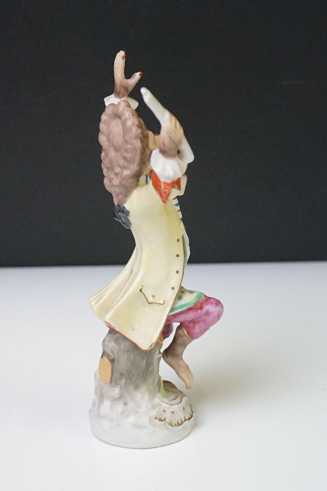 20th Century Sitzendorf Seven Piece Porcelain Monkey band, consisting of a conductor and six - Image 21 of 23