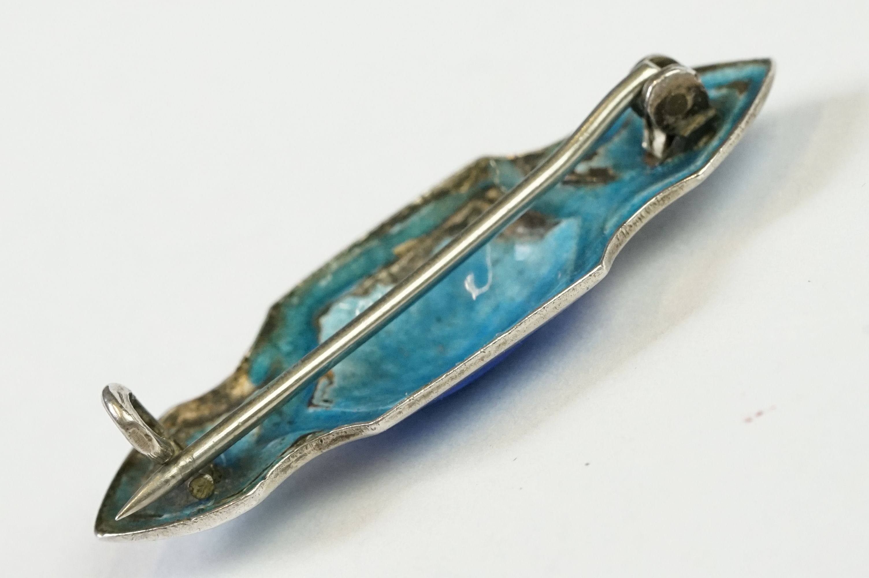 Early 20th century Blue Enamel Brooch - Image 5 of 7