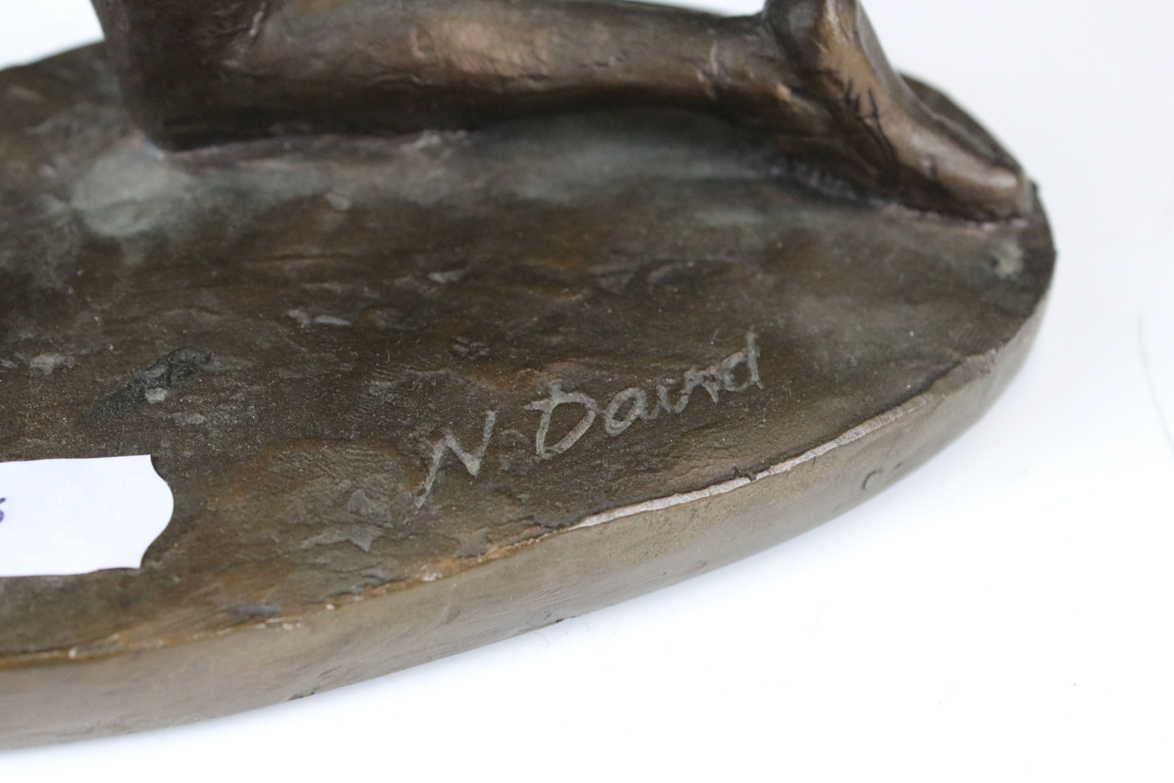 Nathan David - ' Curtain Call ' Patinated Bronze of a kneeling ballerina, signed in cast, applied - Image 7 of 8