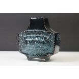 Whitefriars ' TV ' vase in Pewter colourway, from Geoffrey Baxter's Textured range, pattern 9677,