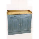 19th century Kitchen Dresser Base with two drawers over two doors, 107cm wide x 42cm deep x 102cm