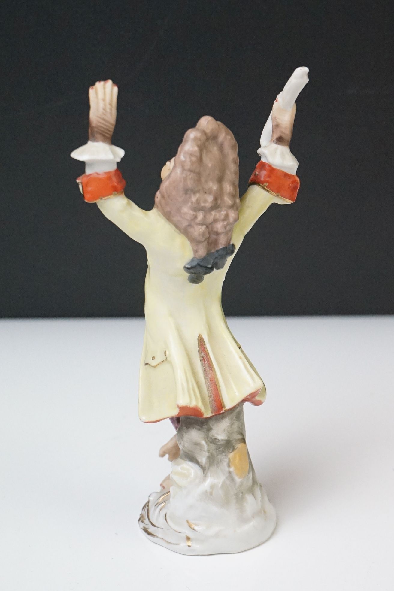 20th Century Sitzendorf Seven Piece Porcelain Monkey band, consisting of a conductor and six - Image 22 of 23