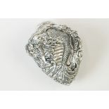 Silver Plated Vesta Case with embossed mermaid decoration