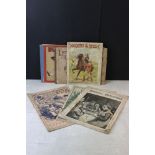 A small collection of antique books and magazines to include Illustrated London News, Last Graphic